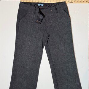 ESPRESSO Stylish Gray Black Dressy Lined Stretch Low Rise Straight Leg Pants S9